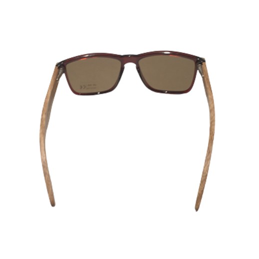 Elegante braun getönte Sonnenbrille mit Holzbügel bei bekos.ch