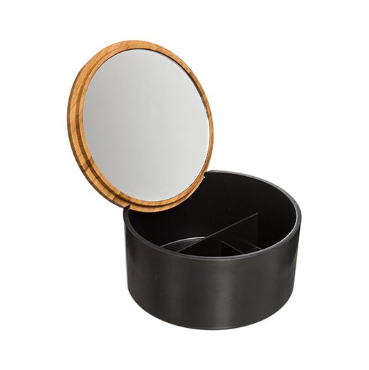 Schmuckdose - Bambus-Deckel mit Spiegel in schwarz bei bekos.ch
