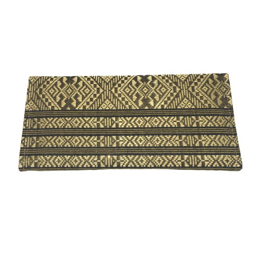 Elegante Damengeldbörse aus Khamer-Seide in schwarz / gold bei bekos.ch