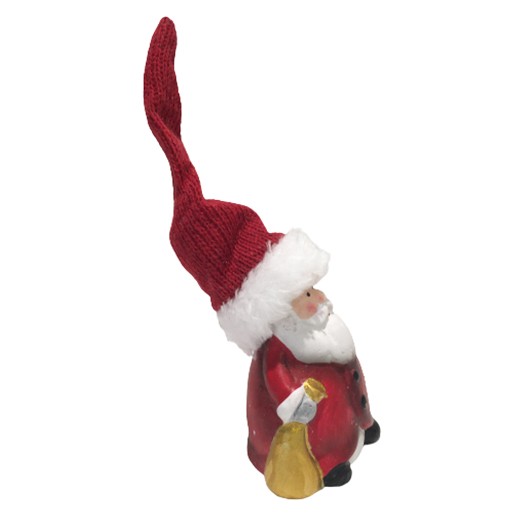 Putziger Weihnachtsmann mit langer roter Zipfelmütze bei bekos.ch