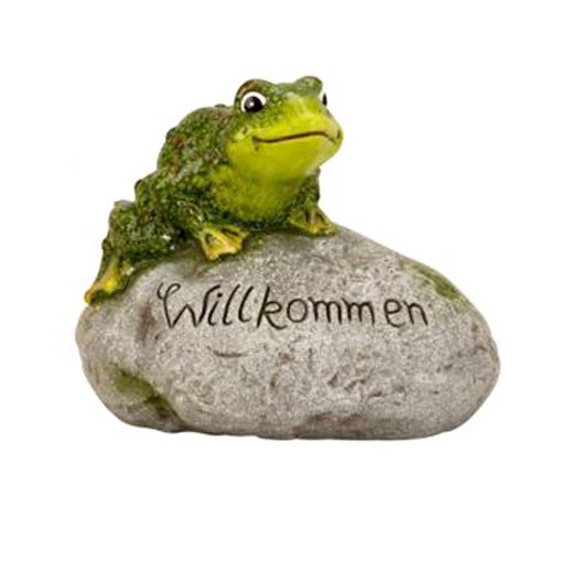 Willkommen Dekostein mit lustigem Frosch bei bekos.ch