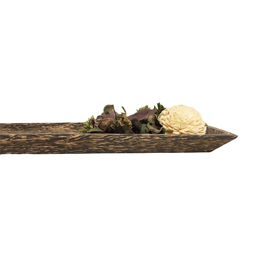 Handgefertigte Deko-Schale aus Kokospalmen-Holz rechteckig bei bekos.ch