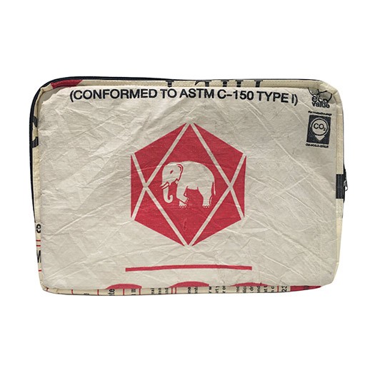 Upcycling - Laptoptasche 13" aus recycelten Zementsäcke Elephant bei bekos.ch