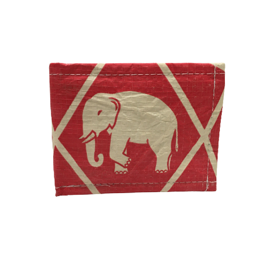 Upcycling - handliche Geldbörse aus recycelten Zementsäcke Elephant