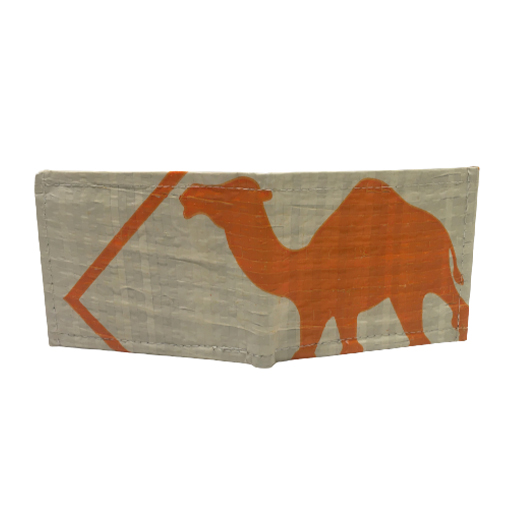 Upcycling - praktische Geldbörse recycelten Zementsäcke Camel