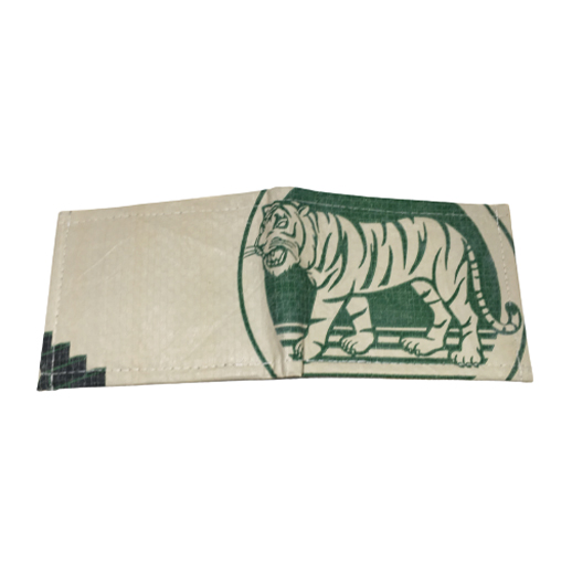 Upcycling - praktische Geldbörse recycelten Zementsäcke green Tiger