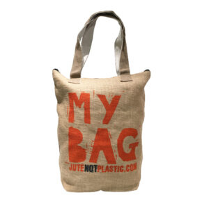 Grosser Jute-Shopper "My Bag" orange