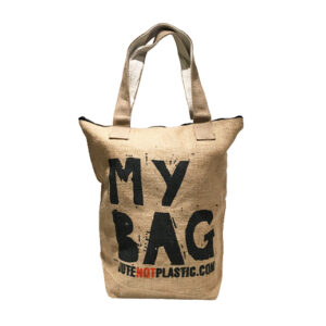 Grosser Jute-Shopper "My Bag" schwarz