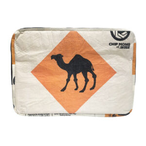 Upcycling - Laptoptasche 15" aus recycelten Zementsäcke Camel