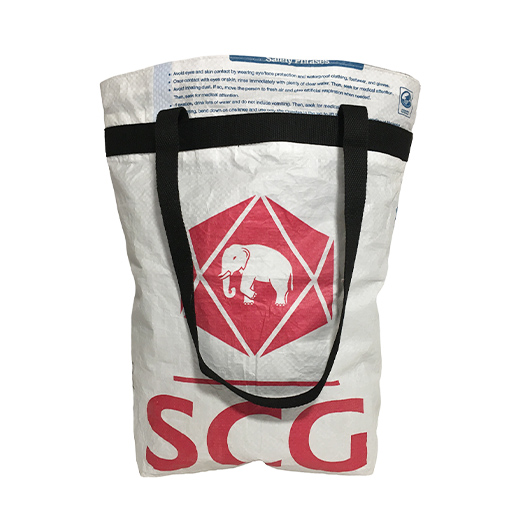 Upcycling - Grosse Einkaufstasche aus recycelten Zementsäcke Elephant