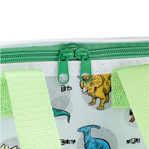 Lustige Kühltasche aus recycelten Plastikflaschen Dino