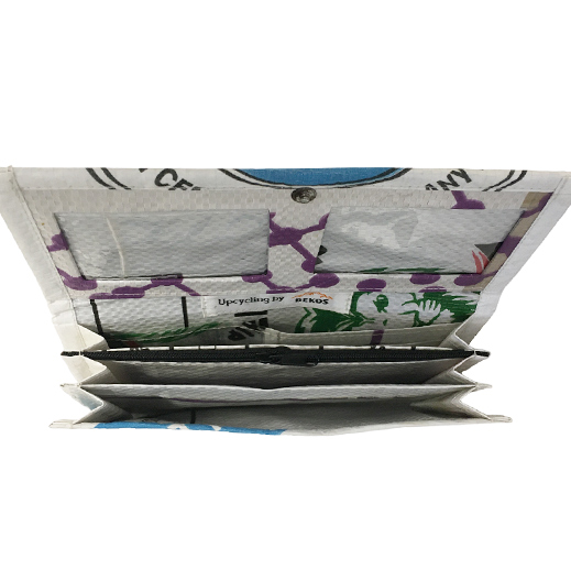 Upcycling - Damen Geldbörse aus recycelten Zementsäcke White Tiger