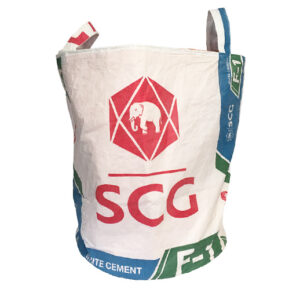 Upcycling - grosser Wäschesack / Universaltasche aus recycelten Zementsäcke Elephant