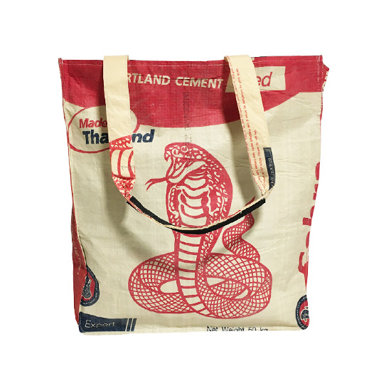Upcycling - Grosser Shopper aus recycelten Zementsäcke Cobra