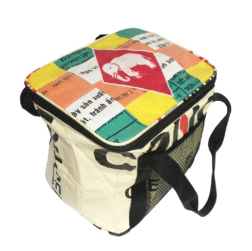 Upcycling - Lunchbag aus recycelten Säcke Patchwork Elephant