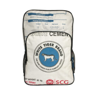Upcycling - Tagesrucksack aus recycelten Zementsäcke White Tiger