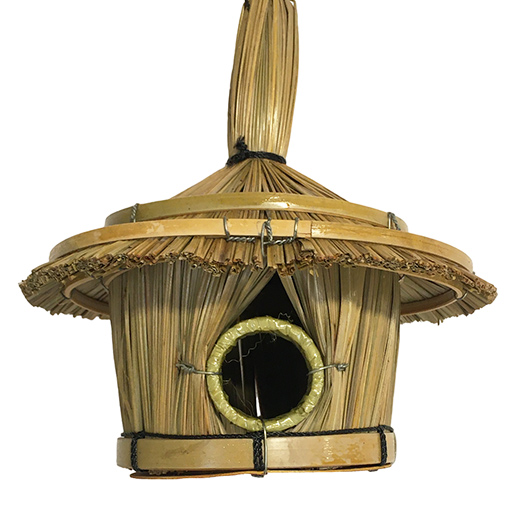 Seegras Vogelhaus im Stil einer hawaiianischen Strandhütte