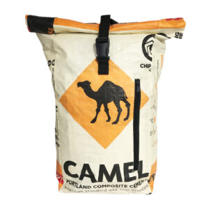 Upcycling - Kurierrucksack aus recycelten Zementsäcke Camel