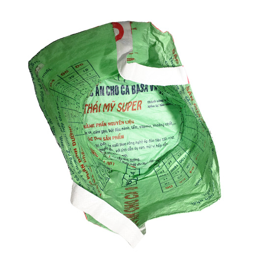 Upcycling - grosser Wäschesack / Universaltasche aus recyceltem Futtersack Ente