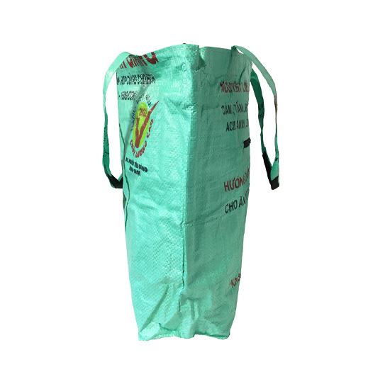 Upcycling - Grosser Shopper XL aus recycelten Futtersäckesäcke Frosch grün