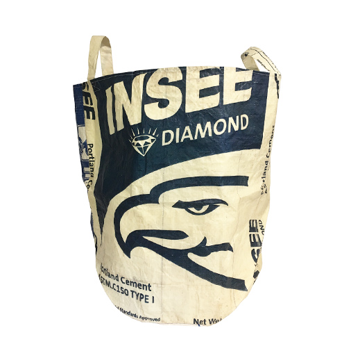 Upcycling - grosser Wäschesack / Universaltasche aus recycelten Zementsäcke Adler
