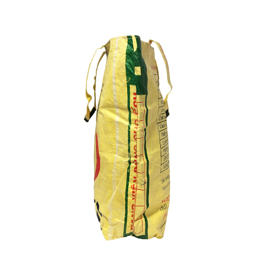 Upcycling - Grosser Shopper XXL aus recycelten Futtersäcke Frosch gelb