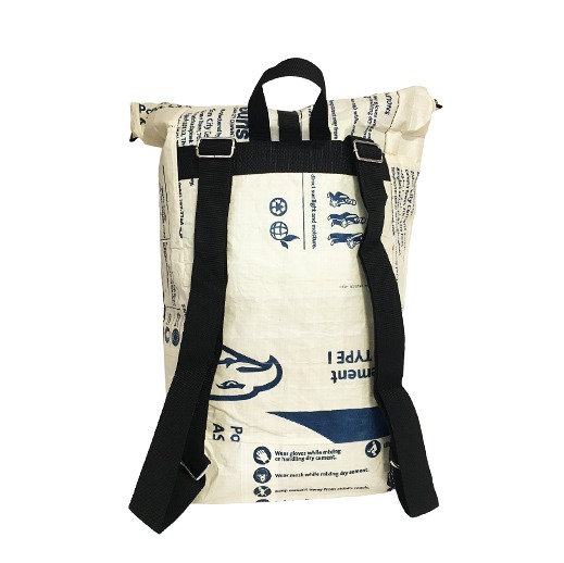 Upcycling - Kurierrucksack aus recycelten Zementsäcke Adler