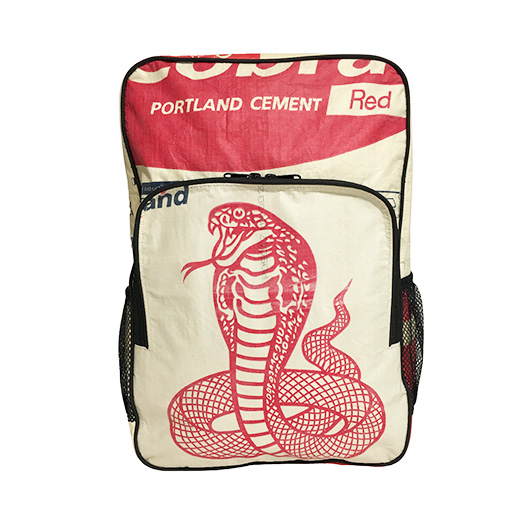 Upcycling - Tagesrucksack aus recycelten Zementsäcke Cobra