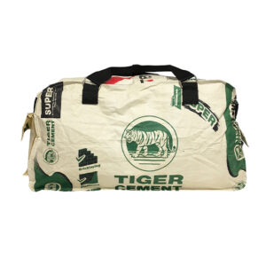 Upcycling - Extra grosse Sporttasche aus recycelten Zementsäcke green Tiger