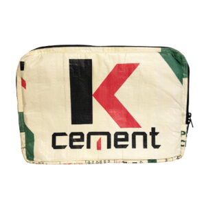 Upcycling - Laptoptasche 13" aus recycelten Zementsäcke K-cement grün