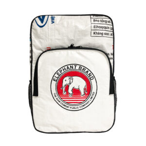 Upcycling - Tagesrucksack aus recycelten recycelten Säcke Elephant Brand Special Edition