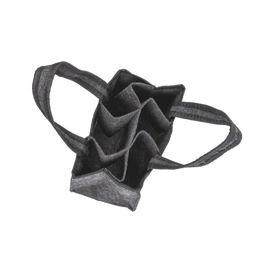 Löschtrupp - die graue Flaschenträgertasche aus Filz