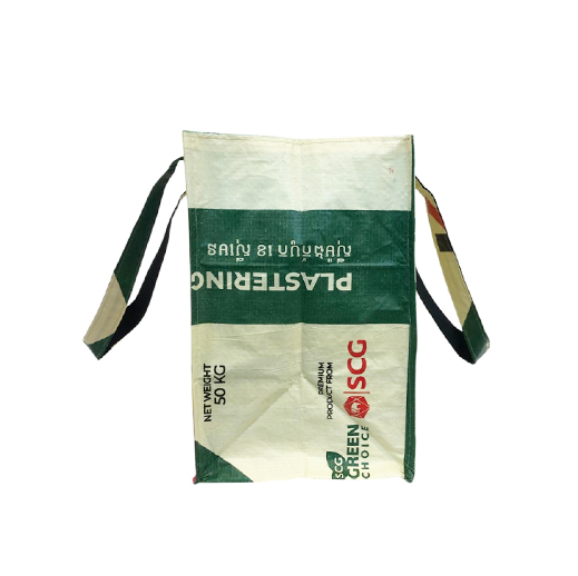 Upcycling - Handliche Tasche aus recycelten Säcke Patchwork Elephant