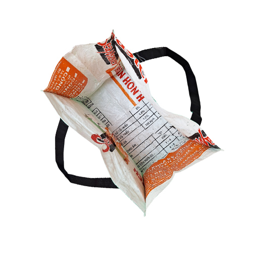 Upcycling - Handliche Tasche aus recycelten Fischfuttersäcke leuchtgrün