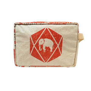 Upcycling - Kosmetiktasche aus recycelten Zementsäcke Elephant creme