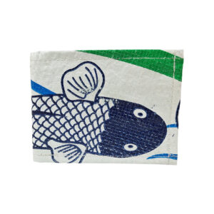 Upcycling - kompakte Geldbörse aus recycelten Fischfuttersäcke weiss