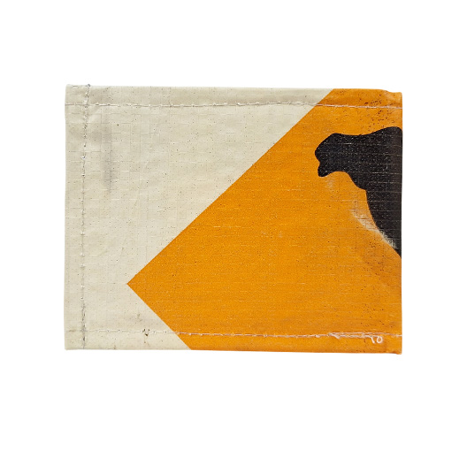 Upcycling - kompakte Geldbörse aus recycelten Zementsäcke Camel