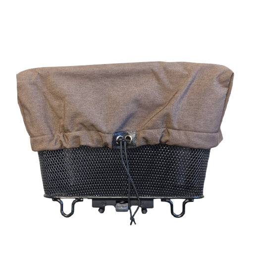 Velokorbabdeckung aus Softshell – upgecycelt & vielseitig - braun