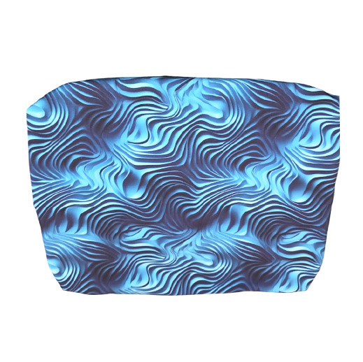 Velokorbabdeckung aus Softshell – upgecycelt & vielseitig - Wellen blau