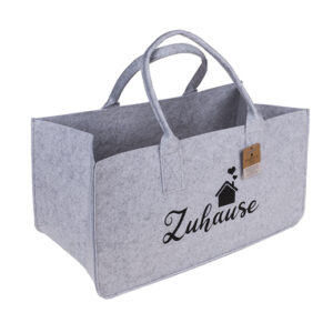Filz-Tragetasche „Zuhause“ – robust, stilvoll & vielseitig hellgrau
