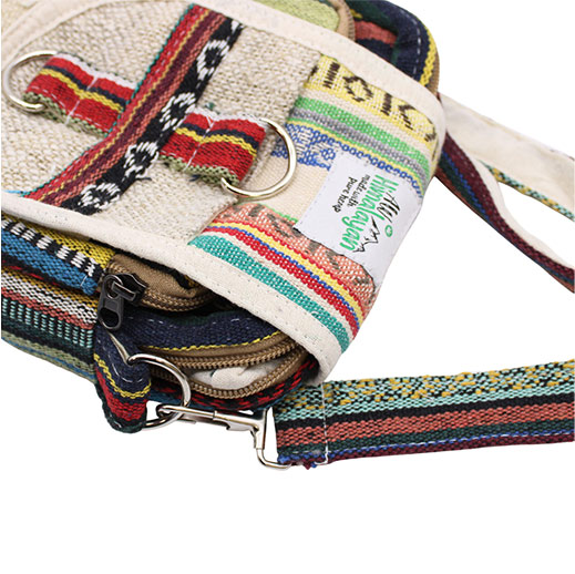 Body-Cross – Umhängetasche - Natural Hanf & Jhari
