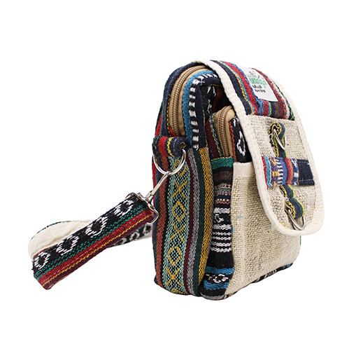 Body-Cross – Umhängetasche - Natural Hanf & Jhari