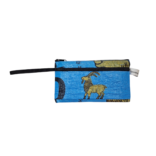 Upcycling - Etui 3er-Set aus recycelten Futtersäcke Geisbock
