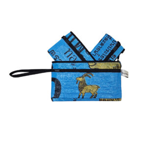 Upcycling - Etui 3er-Set aus recycelten Futtersäcke Geisbock