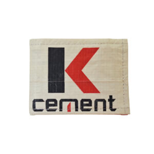 Upcycling - kompakte Geldbörse aus recycelten Zementsäcke K-cement