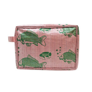 Upcycling - Kosmetiktasche aus recycelten Fischfuttersäcke light pink