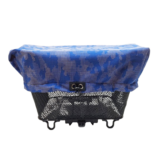 Velokorbabdeckung aus Softshell – upgecycelt & vielseitig - blau reflektierend