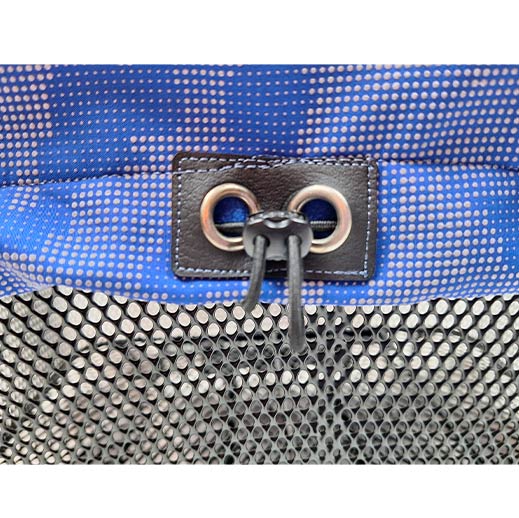 Velokorbabdeckung aus Softshell – upgecycelt & vielseitig - blau reflektierend
