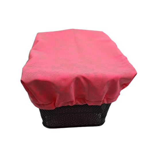 Velokorbabdeckung aus Softshell – upgecycelt & vielseitig - pink reflektierend