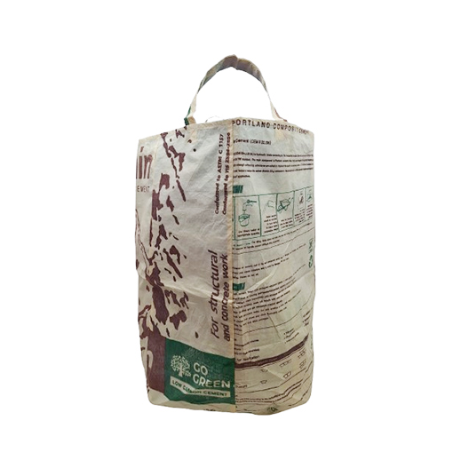 Upcycling - grosser Wäschesack / Universaltasche aus recycelten Zementsäcke Mountain